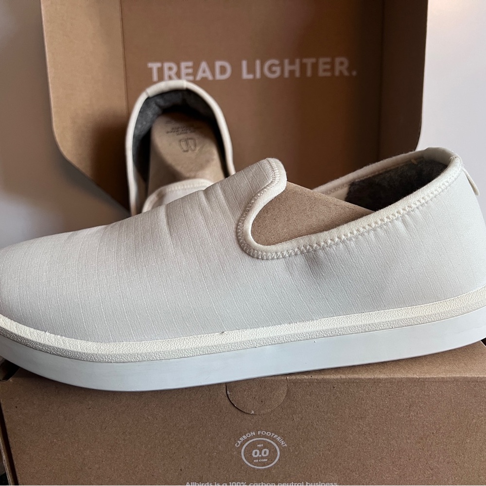 NWT Allbirds Wool Lounger Woven Natural White Mens Size 9